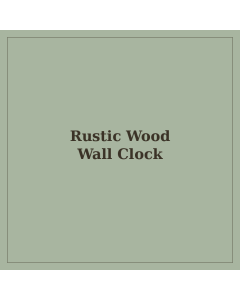 Rustic Wood Wall Clock