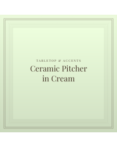 Ceramic Pitcher in Cream