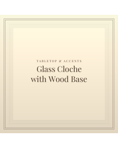 Glass Cloche with Wood Base