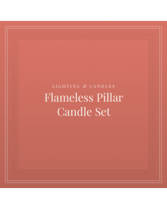 Flameless Pillar Candle Set