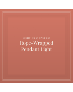 Rope-Wrapped Pendant Light