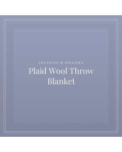 Plaid Wool Throw Blanket