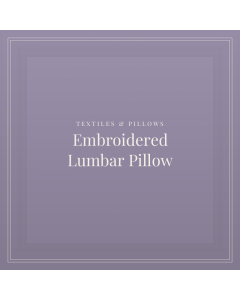 Embroidered Lumbar Pillow